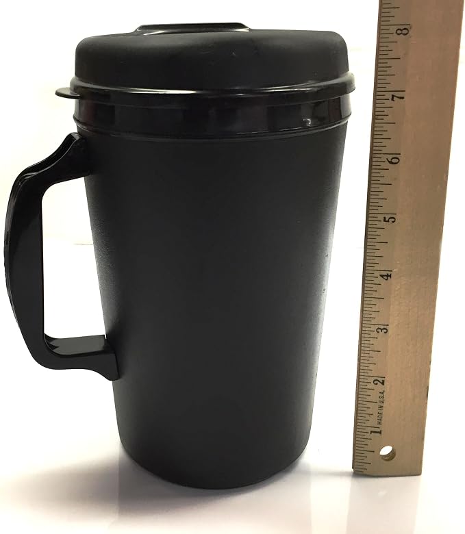 Thermoserv 34oz Travel Mug Classic Gas Station Mug (Black)