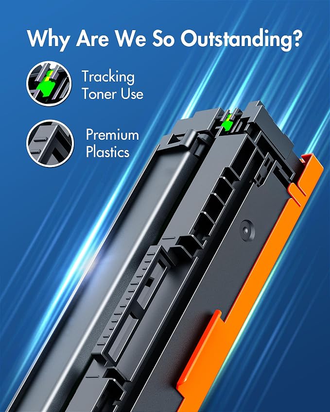 206A Black Toner Cartridge 2 Pack | Replacement for HP 206A 206X Compatible with HP Color LaserJet Pro MFP M283fdw M283cdw, M255dw, MFP M283 M255 Series | W2110A(2 Black)