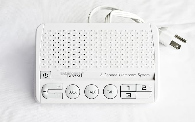 GROUND wire Power-line 3 CHANNELS Intercom System, Two Stations Set.