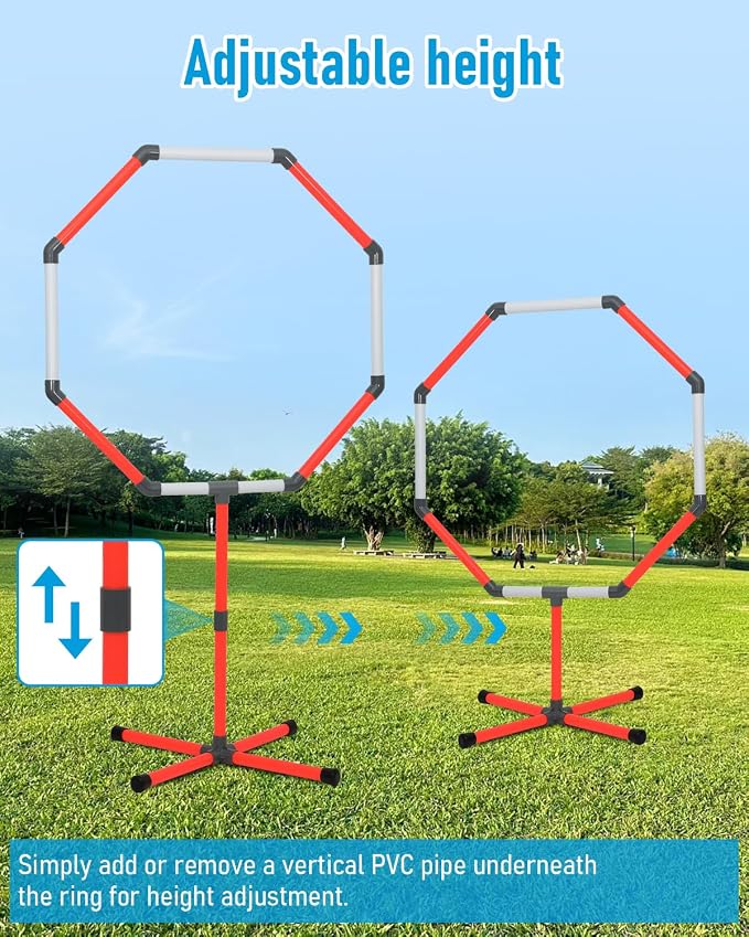 Drone Obstacle Course Kit, Includes 3 Different Hoop Sizes, Professional RC FPV Racing Training Set for Kids & Adults, Portable Game Loop Gate System with Separate Storage Bag