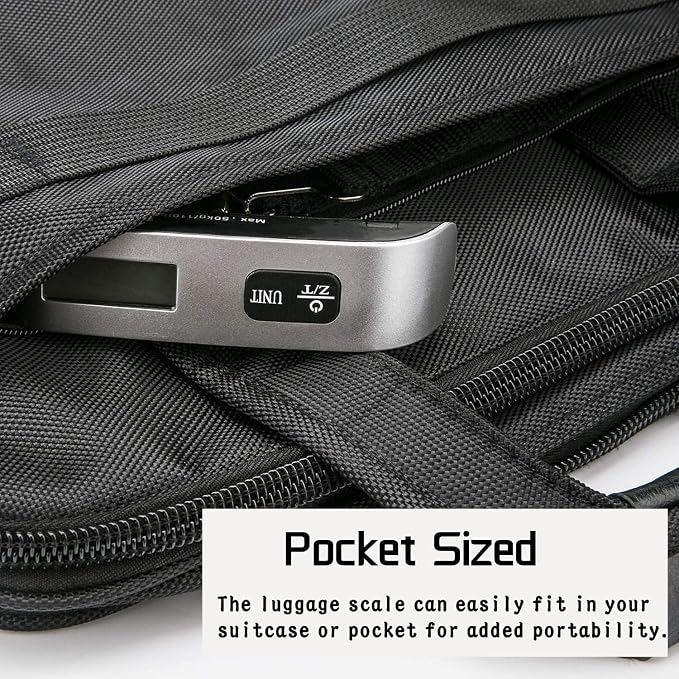 High Precision Luggage Scale - Portable Digital Suitcase Weight Scale with Hook, 110Lb/50Kg Capacity, Handheld Electronic Travel Scale for Easy Weighing