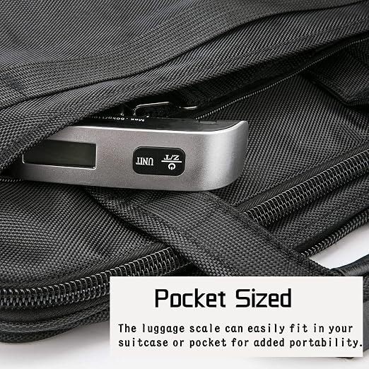 Portable Digital Luggage Scale - High Precision Handheld Suitcase Weight Scale with Hook, 110Lb/50Kg Capacity