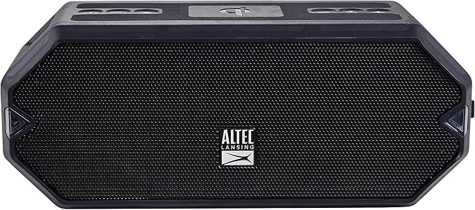 Altec Lansing - HydraBlast Wireless Portable Bluetooth Speaker, IP67 Waterproof for Parties, USB C Rechargeable Outdoor Speakers with Built in Phone Charger and LED Lights, 20 Hour Playtime