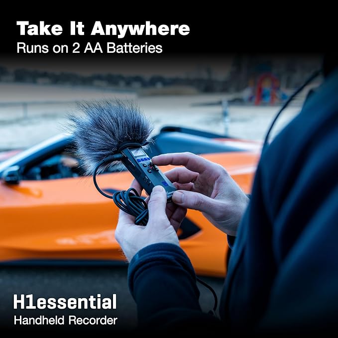 Zoom H1 Essential Handheld Recorder for Musicians, Podcasters & Filmmakers with Stereo Microphones, 32-Bit Float, USB Microphone Mode