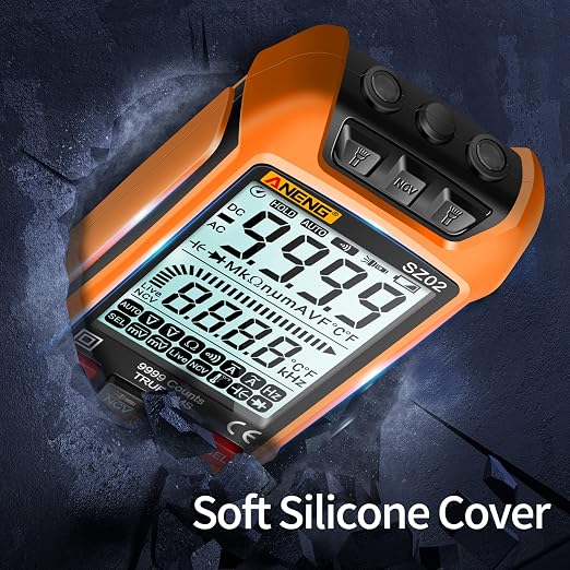 ANENG Digital Multimeter Smart Testers TRMS 9999 Counts Anti-Burning Ohm Amp Volt Meter Measures NCV,AC/DC Current/Voltage,Resistance,Continuity,Capacitance,diodes,Auto-ranging Electrical Tools
