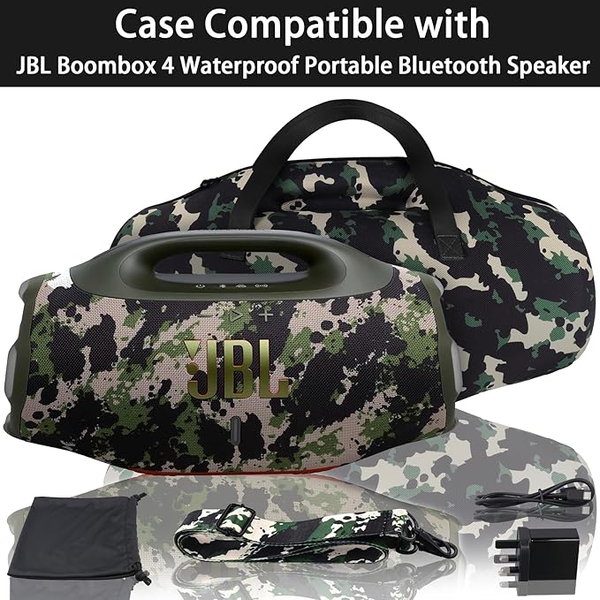 co2CREA Hard Travel case Replacement for JBL Boombox 4 Waterproof Portable Bluetooth Speaker (Camo Case)