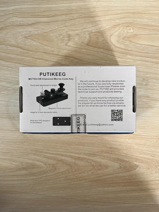 Putikeeg Classical Morse Mini Code Key Morse Code Paddle Key Aluminum Alloy Mini-Key Morse CW Portable Key Morse Practice Key Black