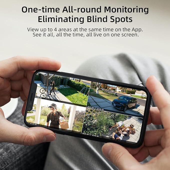5G WiFi Security Cameras Wireless Outdoor, 5G Security Camera for Home Security, AI Motion Detection, Color Night Vision, SD Card/Cloud Storage, Waterproof, Compatible with Alexa/Google Home