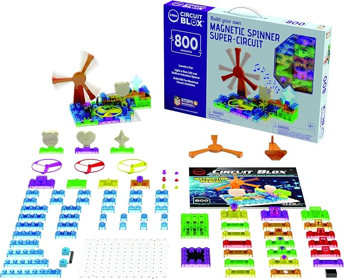 E-Blox Circuit Blox Builder - 800 Projects Circuit Board Building Blocks Coding Kit Toys Set for Kids Ages 8+, CB-0187