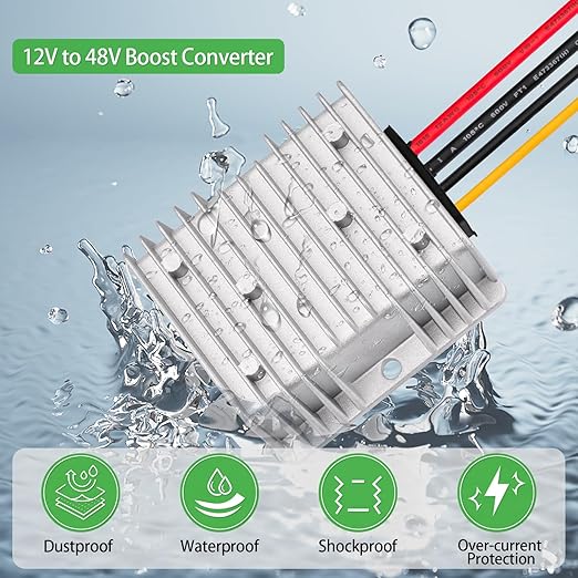 12V to 48V DC Step UP Converter for Starlink,ELFCULB 6A 288W Power Supply Voltage Booster Converter Regulartor