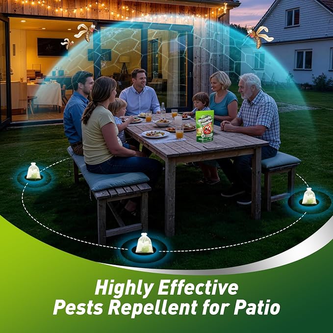 Mosquito Repellent Outdoor Patio, Mosquito Repellent for Yard, Natural Mosquito Deterrent for Outdoor Indoor Backyard Patio Camping Garages, 14 Pack