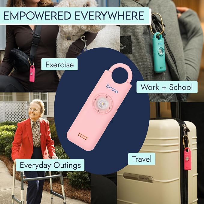 She’s Birdie 3.0 New Version – The Original Personal Safety Alarm for Women by Women–Loud Siren, Flash Light and Rechargeable Battery in a Variety of Colors (Lavender Purple)