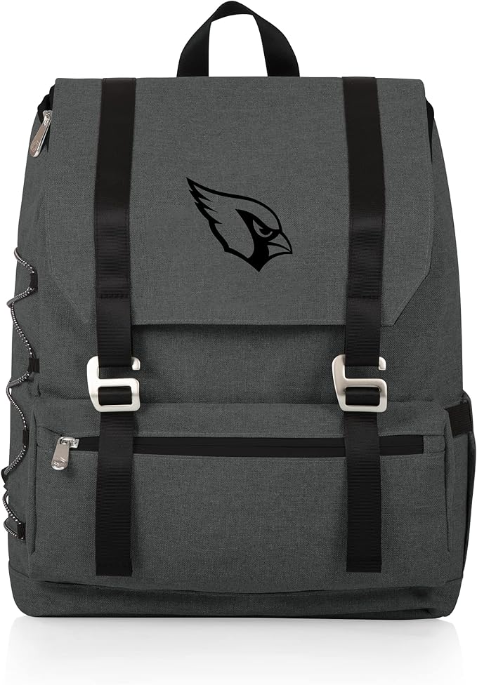 Picnic TIME NFL Arizona Cardinals OTG Traverse Backpack Cooler - Soft Cooler Backpack - Hiking Backpack, (Heathered Gray)