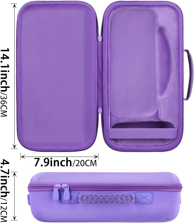 for Bose SoundLink Max Portable Speaker Hard Protective Case, Portable Travel Case Replacement with Shoulder Strap and Handle (Purple Case) - co2CREA