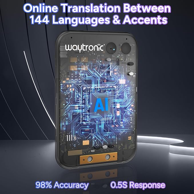 AI Digital Voice Recorder&Translator - Transcribe & Summarize & Note AI Noise Cancellation Technology, Supports 108 Languages,APP Control Audio RecorderTranscribeSummarize (Gray)