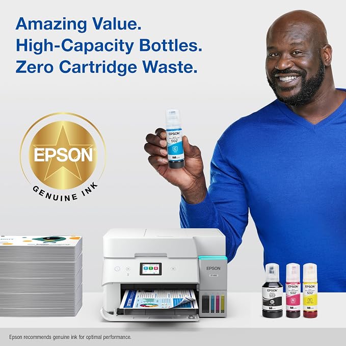 EPSON 502 EcoTank Ink Ultra-high Capacity Bottle Color Combo Pack Works with ET-2750, 2760, 2850, 3750, 3760, 3850, 4850, and other select models