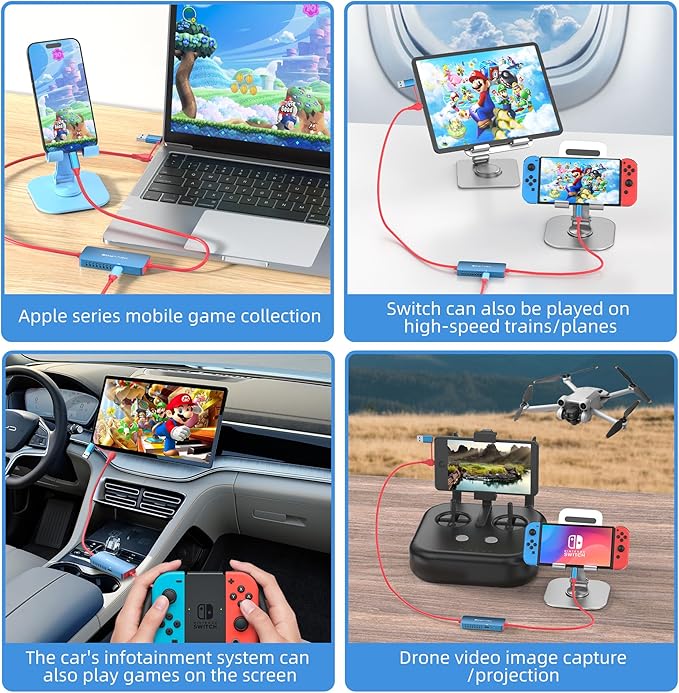 HDMI Video Capture Card Compatible with Nintendo Switch 2, Mobile Phones, and PC Devices Features a PD 100W Charging Port Supports 4K60Hz Video Capture for Gaming livestreaming and Recording