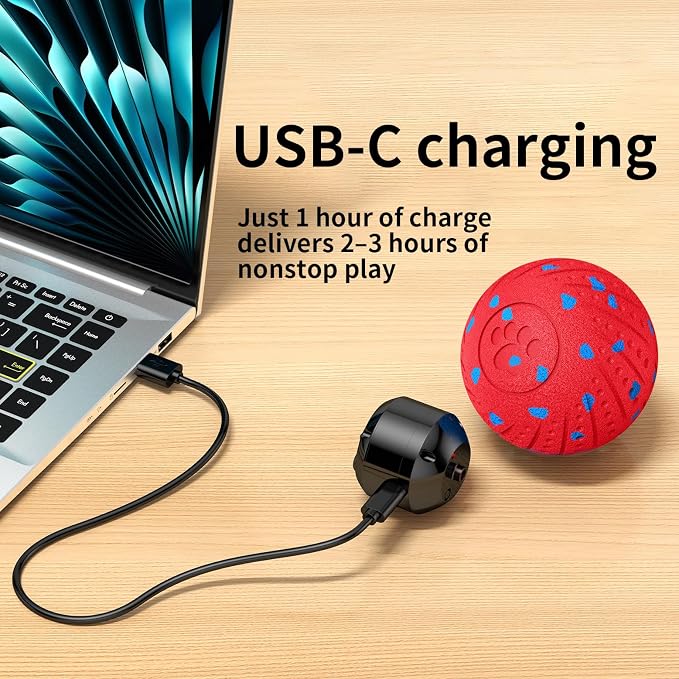 2-in-1 Interactive Dog Ball Toy for Aggressive Chewers, Automatic Moving & Bouncing E-TPU Dog Ball, 3 Modes Smart Pet Toy with Motion Sensor
