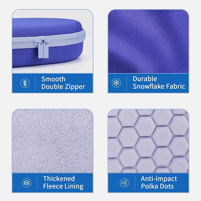 Smart Case for New Apple AirPods Max Supports Sleep Mode, Hard Organizer Portable Carry Travel Cover Storage Bag (Purple)