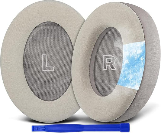 SOULWIT Cooling Gel Replacement Earpads for Bose QC Ultra/New QuietComfort Ultra(2nd Gen) Wireless Headphones, Ear Pads Cushions with Breathable Ice Silk Fabric, Noise Isolation Foam - Sandstone