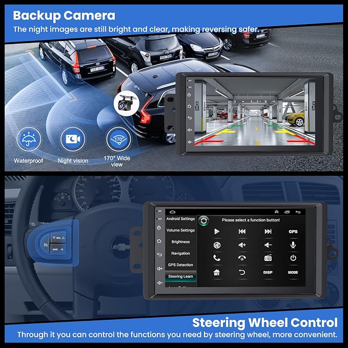 8-core 4G+64G Android 15 Car Radio for 2003-2006 Chevrolet Chevy Silverado Impala Tahoe GMC Sierra Yukon, 7" IPS Touch Screen Car Stereo Build-in GPS, CarPlay/Android Auto, Backup Camera/DSP/SWC