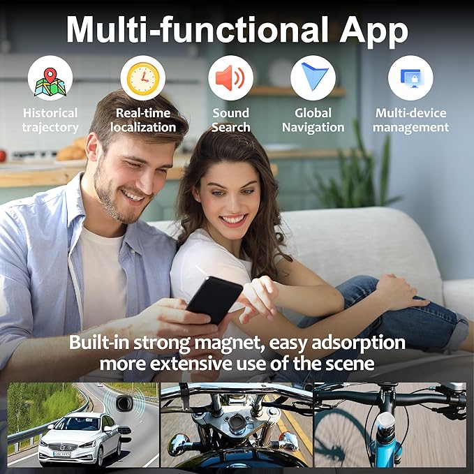 GPS Tracker for Vehicles | Portable Magnetic Device for Cars, Kids, Dogs & Trucks | Full Global Coverage | No Subscription or Monthly Fees