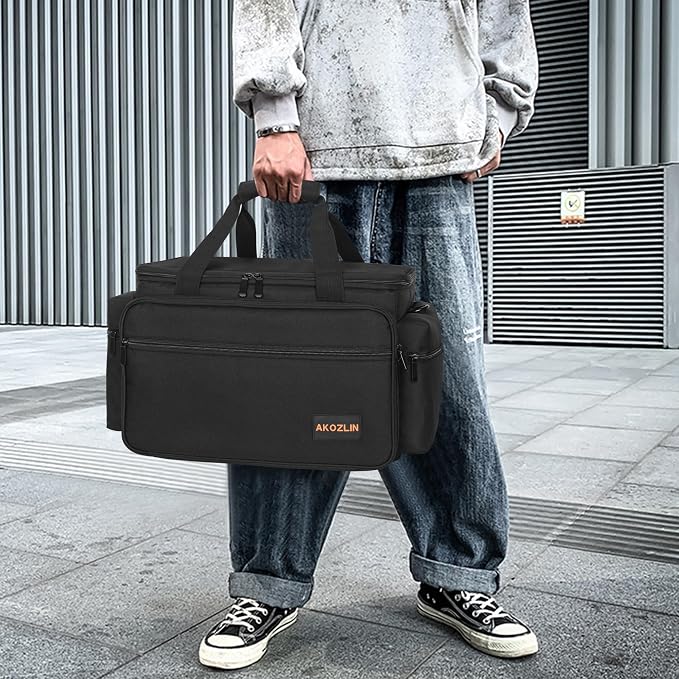 AKOZLIN Cable File Bag with Detachable Dividers for DJ Gear, Sound Instrument Accessories