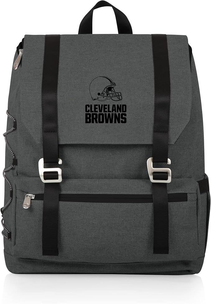 Picnic TIME NFL Cleveland Browns OTG Traverse Backpack Cooler - Soft Cooler Backpack - Hiking Backpack, (Heathered Gray)