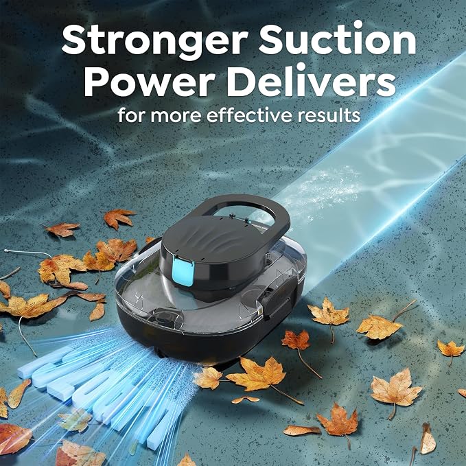 S1 Pro Cordless Robotic Pool Cleaner, 130-Min Runtime, Cleans Up to 1,292 Sq.Ft, Dual-Motor Pool Vacuum, Automatic Cleaner with Large Filter Basket, Fast Charging & Self-Parking (Glossy Black)