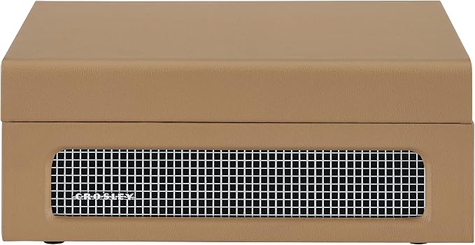 Crosley CR8017B-TA Voyager Vintage Portable Vinyl Record Player Turntable with Bluetooth in/Out and Built-in Speakers, Tan