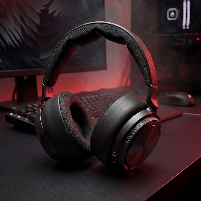 WC Freeze V2 Virtuoso Max - Cooling Gel Earpads for Corsair Virtuoso Max by Wicked Cushions | Extreme Comfort, New Freeze V2 Cooling Fabric, Extra Thick | Black