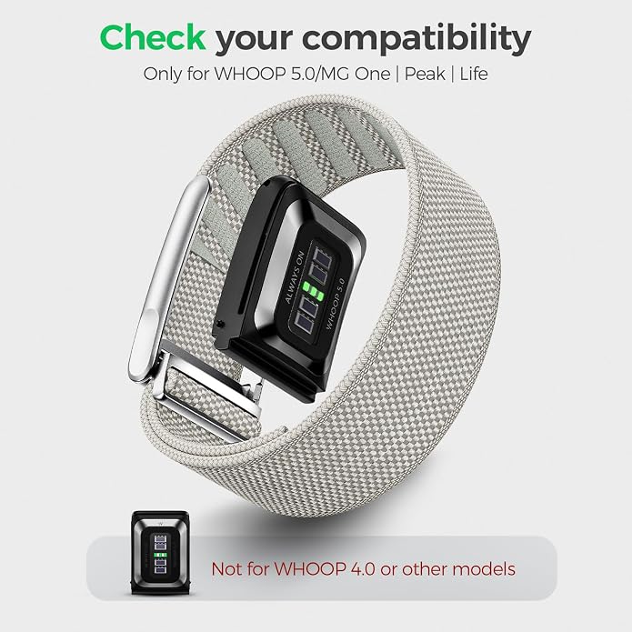 Tensea 3 Packs Nylon Sport Band Compatible with WHOOP 5.0/MG, One, Peak & Life – Breathable Loop Strap, Comfortable Wristband, Quick-Dry Replacement Watchband Accessories for Men Women, NOT for WHOOP 4.0