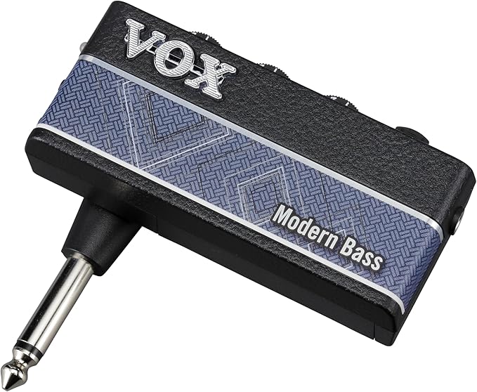 Vox amPlug 3 Modern Bass Headphone Bass Amplifier w/ 2 Channels, Stereo Effects, Built-in Rhythms, and Aux in Jack