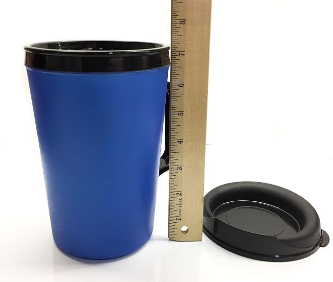 Thermoserv 34oz Travel Mug Classic Gas Station Mug (Black/Blue 2 Pack)