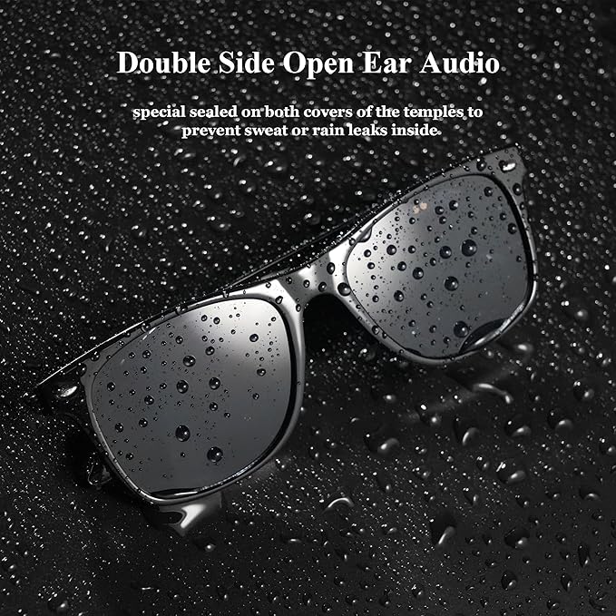 Blackview Smart Glasses, Polarized Bluetooth Sunglasses with Speaker, Voice Control, UV Protection, Anti Blue Light Lens