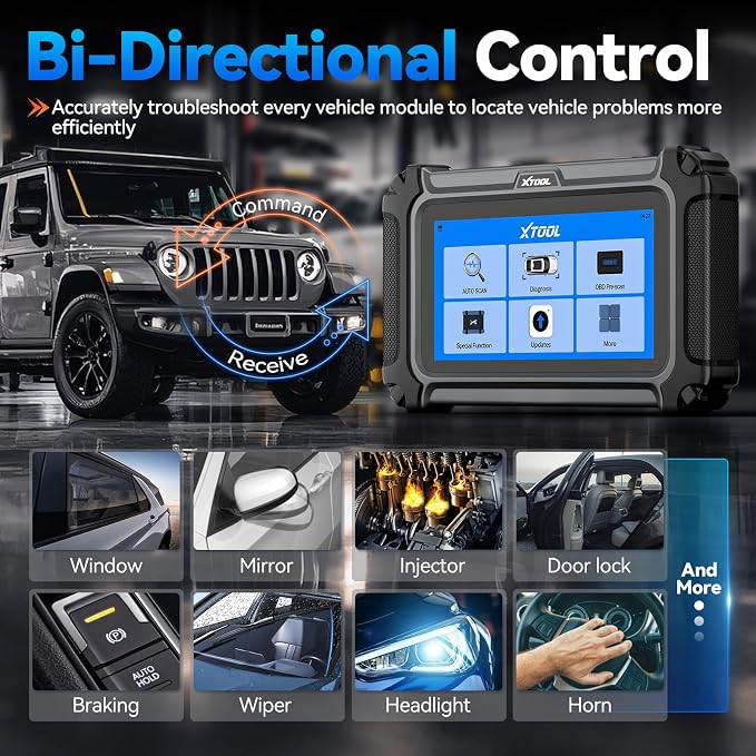 XTOOL IP500 for Jeep OBD2 Scanner, Full Systems Bi-Directional Scan Tool for Jeep/Dodge/Chrysler, with FCA AutoAuth, OBD2 Scanner Diagnostic Tool with All Reset -(Injector/EPB/ABS/BMS),Lifetime Update