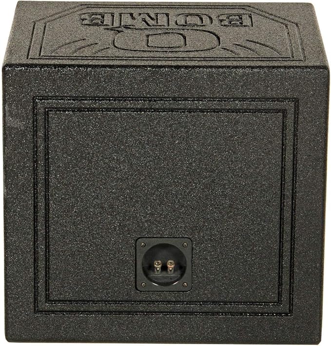 QPower Single 12-Inch Sealed Subwoofer Enclosure – Heavy-Duty MDF Car Audio Sub Box with Spray Finish