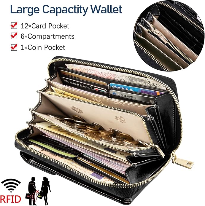 HUANLANG Small Crossbody Phone Bags for Women Leather Cell Phone Purse Wallet | Small, Cell Phone