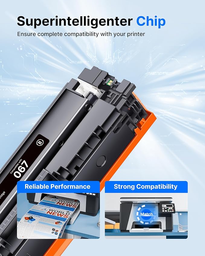 GPC Image 067 Toner Cartridge Set Replacement for Canon 067 067H Toner Cartridge Set Cartridge 067 use for Canon Color ImageClass MF656Cdw LBP632Cdw MF654Cdw MF653Cdw LBP633Cdw MF650C Printer (4 Pack)