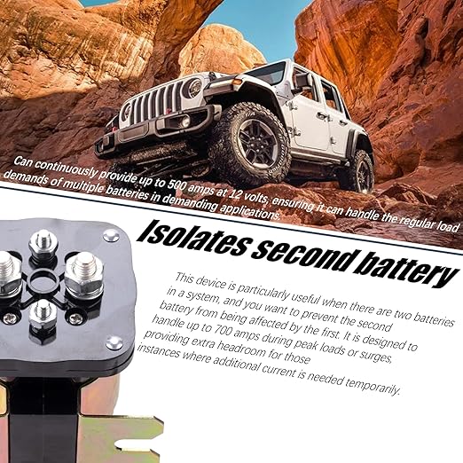 500 Amp Isolator Battery Isolator Relay for Continuous Battery Isolator Mobile Audio Relay, 500A Relay and Isolator 12v Battery Disconnect Relay