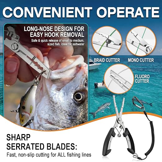 Digital Fish Scale with Fish Gripper, Waterproof Fishs Scales Digital Weight with LCD, 55lb Capacity, Portable Fishs Weigh Kit & Fishings Accessories for Fly& Ice Fishing, Fishing Gear - Gift for Men