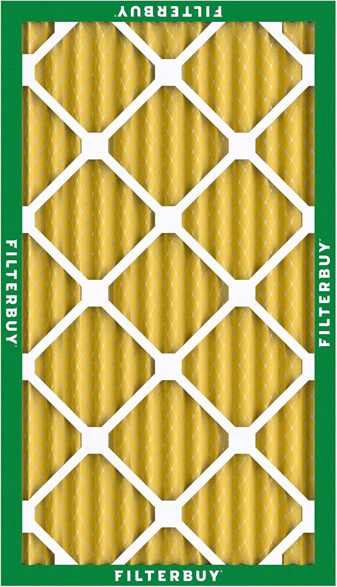 Filterbuy 12x20x2 Air Filter MERV 11 Superior Pet & Allergy Defense (3-Pack), Electrostatic Pleated HVAC AC Furnace Filters Replacement, Made in USA (Actual Size: 11.50 x 19.50 x 1.75)