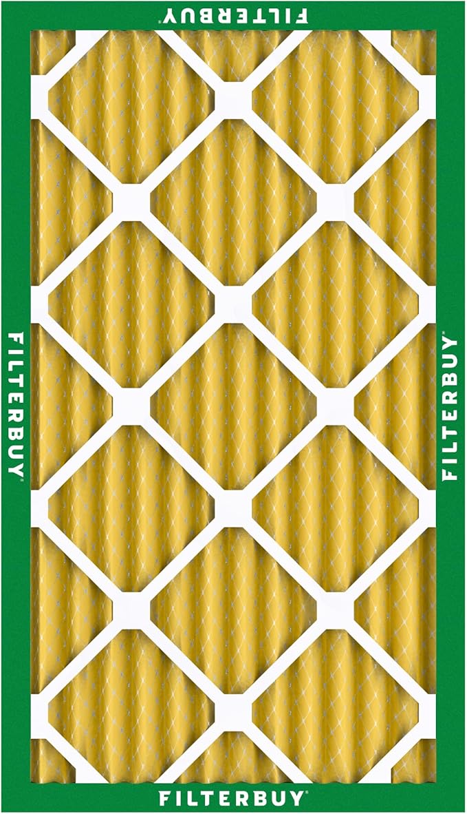Filterbuy 14x24x2 Air Filter MERV 11 Superior Pet & Allergy Defense (3-Pack), Electrostatic Pleated HVAC AC Furnace Filters Replacement, Made in USA (Actual Size: 13.50 x 23.50 x 1.75)