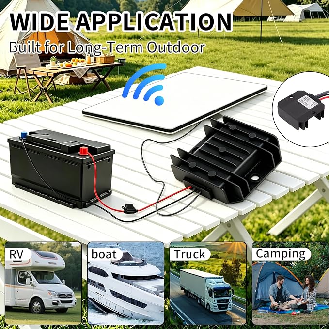 Guhiwk Starlink Mini 12V Adapter, Starlink Mini DC Step Up Converter 9V-28V to 30V 3.5A with Female Power Cord, Starlink-Mini Power Supply for RV, Truck, Marine, Camping&Off-Grid (Black)