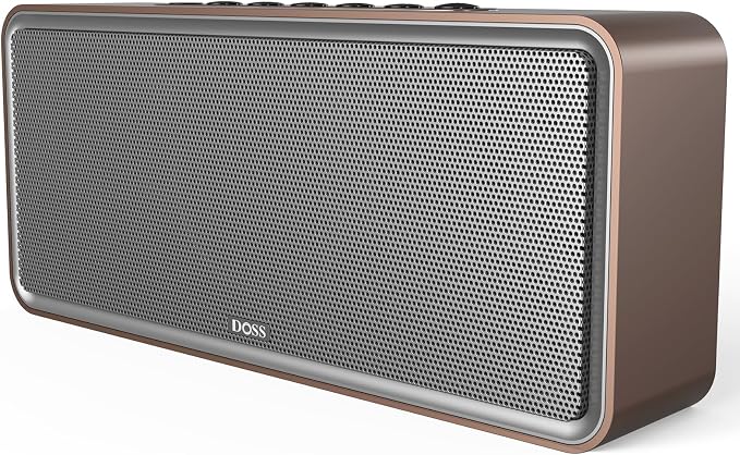 DOSS SoundBox XL 32W Bluetooth Speaker for House 丨 2.1 Channel with Subwoofer, TWS Wireless Pairing,Daul DSP, Room-Filling Sound Support AUX,TF Speaker for Home - Gold