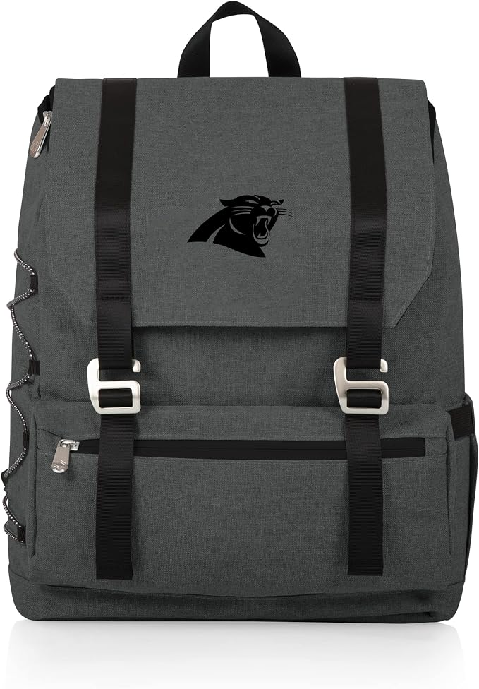 Picnic TIME NFL Carolina Panthers OTG Traverse Backpack Cooler - Soft Cooler Backpack - Hiking Backpack, (Heathered Gray)