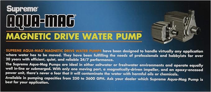Danner Manufacturing, Inc. Supreme Aqua-Mag 950 GPH Magnetic Drive Water Pump, 02710