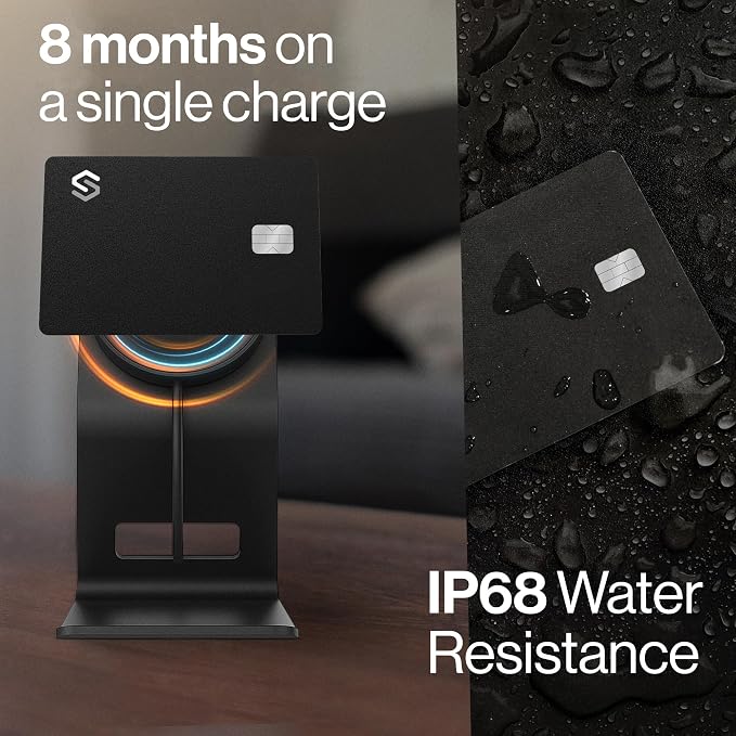 SPOTMINDERS Apple MFi Certified Wallet Tracker Bundle (iOS Only) - Works with Apple Find My Tracking Card for Wallet Rechargeable Tag IP68 0.07in Slim iPhone Item Finder