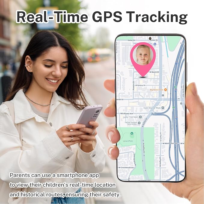 Kids Watch with GPS Tracker, Kid Cell Phone Watch with Video Call Alarm SOS Camera Pedometer Stopwatch Caculator Flashlight Kids Smart Watches Girls Age 5-12