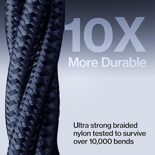 Statik MagStack Pro USB C to USB C Cable, Magnetic Type C Charger Fast Charging Cord, On The Go Magnetic Charging Cable for Car, Compatible with iPhone, iPad & Android, Navy 100W 6FT, 3 Pack